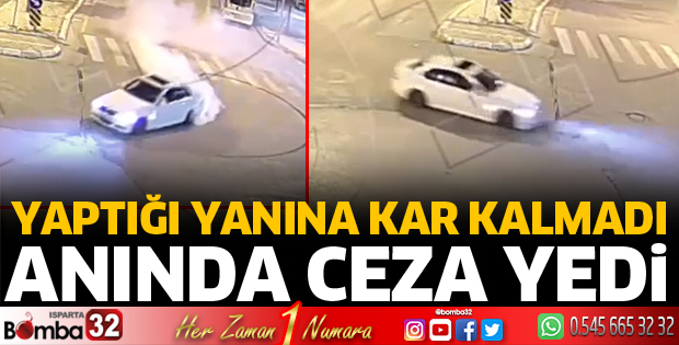 Drift atan sürücü yakalandı