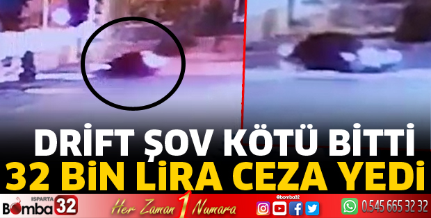 Drift atan sürücüye ceza