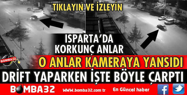 DRİFT YAPARKEN KAZA GÜVENLİK KAMERASINDA