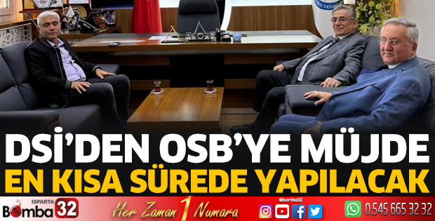 DSİ’den OSB’ye müjde