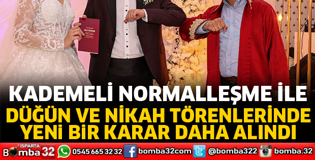 Düğün ve nikah törenlerinde yeniden ikram başladı