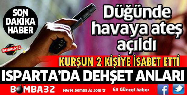 DÜĞÜNDE MAGANDA KURŞUNU 2 KİŞİYİ YARALADI