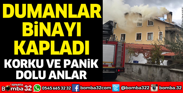 DUMANLAR BİNAYI KAPLADI
