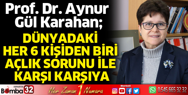 Dünyadaki her 6 kişiden biri açlık sorunu ile karşı karşıya