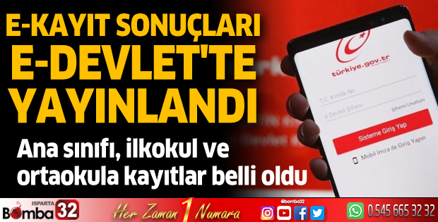 e-Kayıt sonuçları e-Devlet'te yayınlandı!
