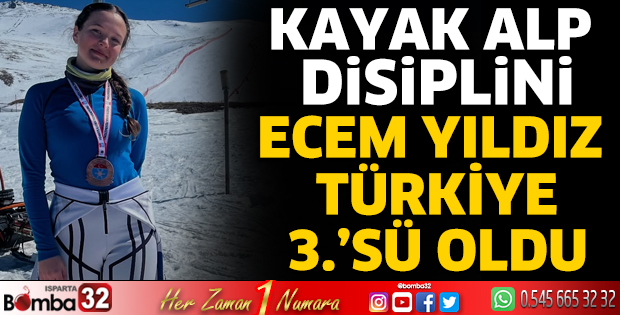 Ecem Yıldız Türkiye 3.’sü oldu