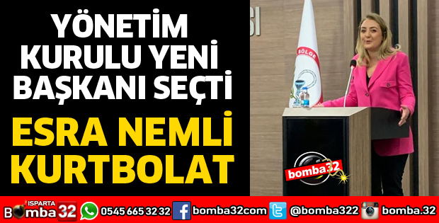 ECZACILAR ODASI YENİ BAŞKANI ESRA NEMLİ KURTBOLAT