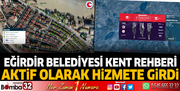 Eğirdir Belediyesi Kent Rehberi aktif olarak hizmete girdi