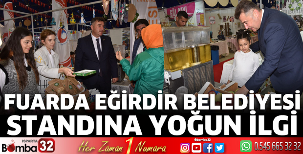 Eğirdir Belediyesi standına yoğun ilgi