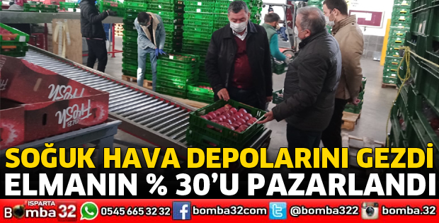EĞİRDİR ELMASININ YÜZDE 30’U PAZARLANDI