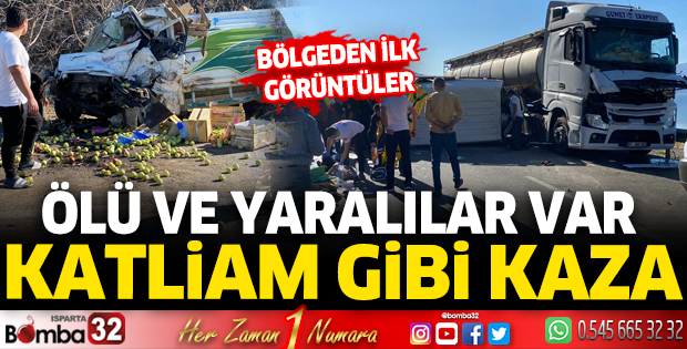Eğirdir-Gelendost yolunda feci kaza
