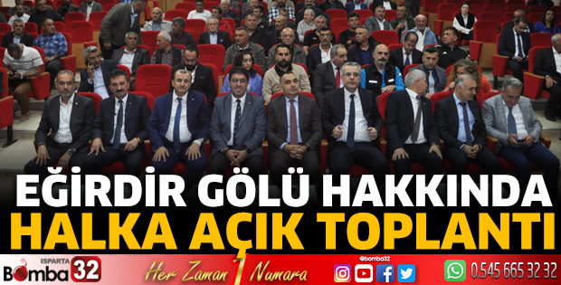 Eğirdir Gölü hakkında halka açık toplantı