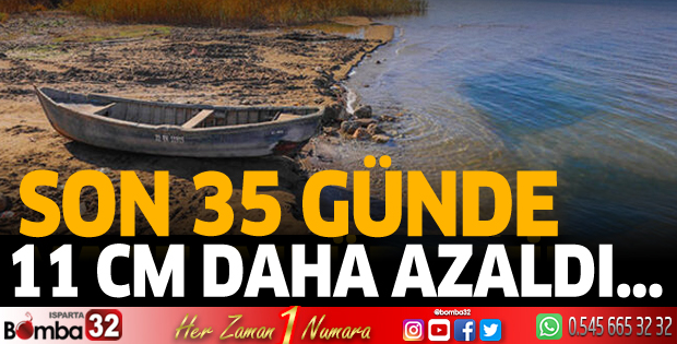 Eğirdir Gölü son 35 günde 11 cm daha azaldı