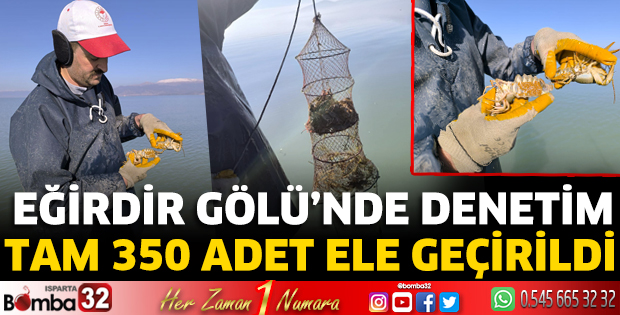 Eğirdir Gölü'nde denetim