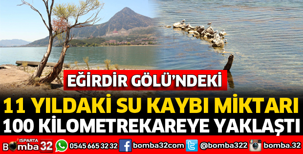 EĞİRDİR GÖLÜNDE SU ÇEKİLME ORANI GEÇEN YILA GÖRE YÜZDE 10 ARTTI