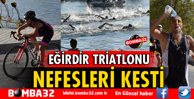 Eğirdir Triatlonu şampiyonları ödüllerini aldı