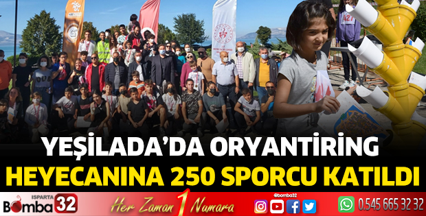 Eğirdir Yeşilada’da oryantiring heyecanına 250 sporcu katıldı