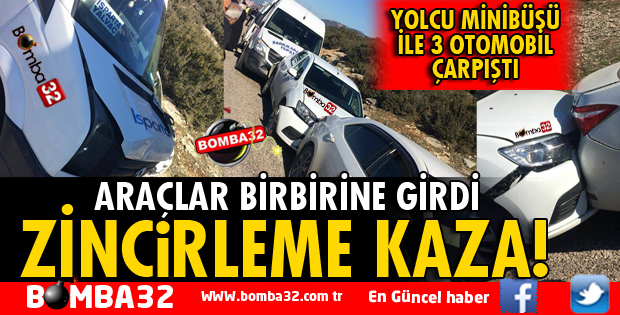EĞİRDİR YOLUNDA ZİNCİRLEME KAZA