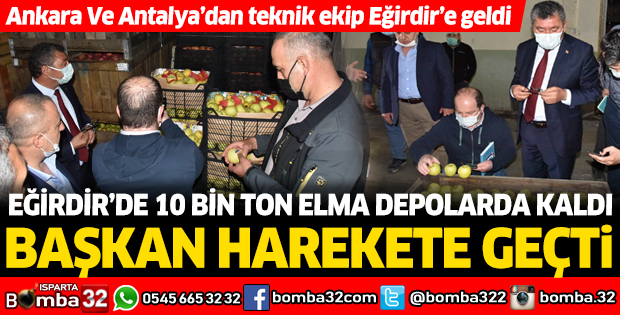Eğirdir’de 10 bin ton elma depolarda kaldı