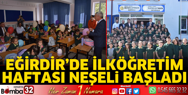 Eğirdir’de İlköğretim Haftası neşeli başladı