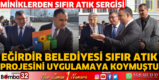 Eğirdir’de miniklerden sıfır atık sergisi