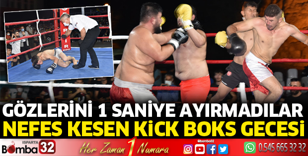 Eğirdir’de nefes kesen Kick Boks gecesi