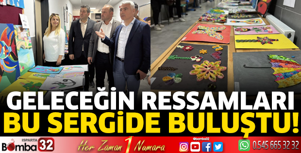 Eğirdir’de öğrencilerden renkli sergi