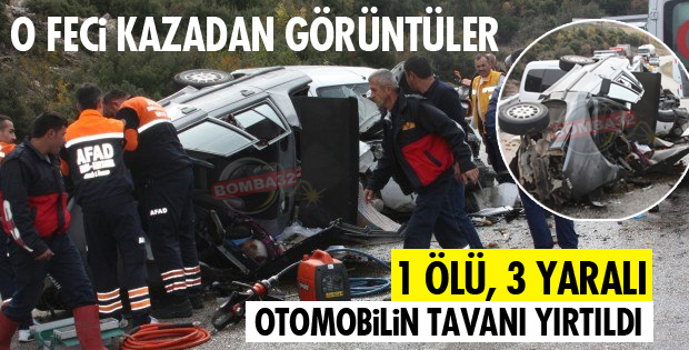 EĞİRDİR'DE FECİ KAZA 1 ÖLÜ 
