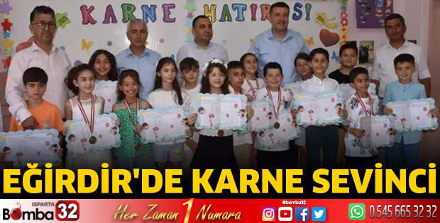 Eğirdir'de karne sevinci