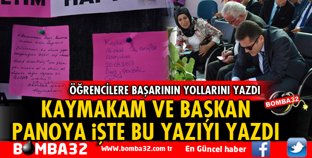 EĞİRDİR'DE KAYMAKAM VE BAŞKANDAN ÖĞRENCİLERE BAŞARININ TAVSİYELERİ