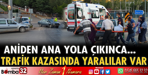 Eğirdir'de kaza 2 yaralı