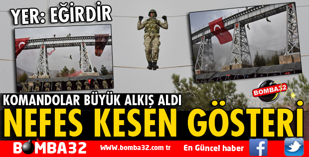 EĞİRDİR'DE KOMANDOLAR GÖSTERİ YAPTI
