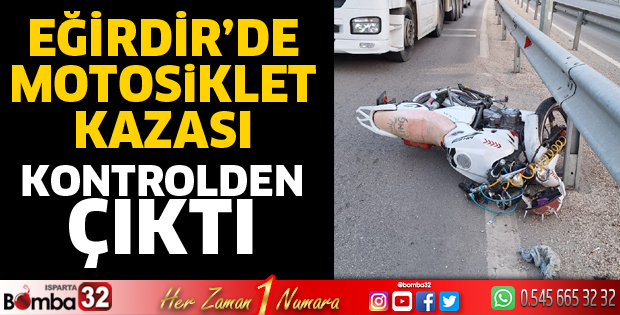 Eğirdir'de motosiklet kazası