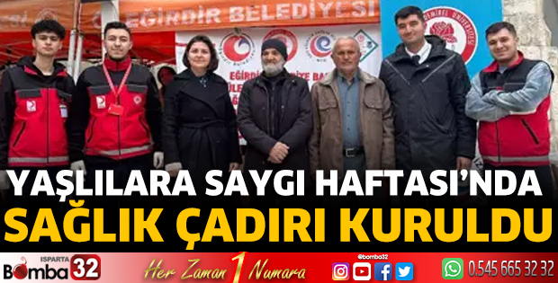 Eğirdir'de sağlık çadırı kuruldu