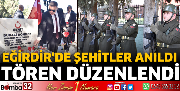 Eğirdir'de şehitler anıldı