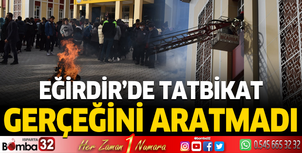 Eğirdir'de tatbikat gerçeğini aratmadı