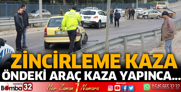 Eğirdir'de zincirleme kaza