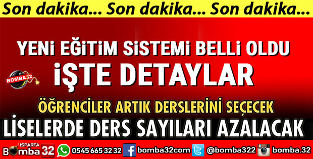 EĞİTİM SİSTEMİ DEĞİŞİYOR
