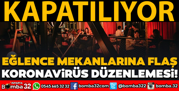 EĞLENCE MEKANLARINA CORONA VİRÜS YASAĞI