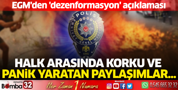 EGM'den 'dezenformasyon' açıklaması