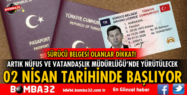 Ehliyet ve pasaport için yeni dönem 2 Nisan'da başlıyor 