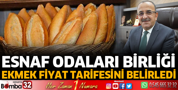 Ekmek fiyat tarifesi belirlendi