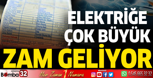 Elektriğe çok büyük zam geliyor