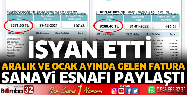 Elektrik faturası isyan ettirdi