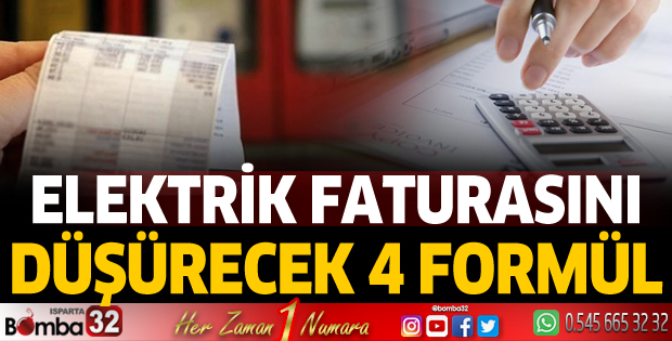 Elektrik faturasını düşürecek 4 formül