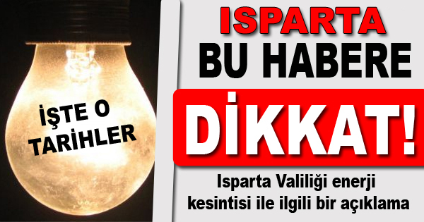 ELEKTRİK KESİNTİSİ YAPILACAK