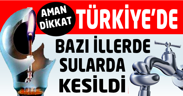 Elektrik Kesintisinin Ardından Sular da Kesilmeye Başladı