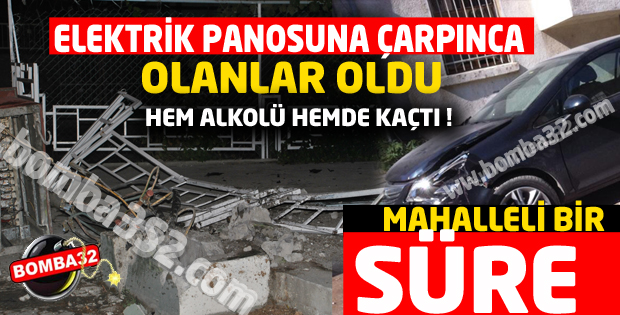 ELEKTRİK PANOSUNA ÇARPIP KAÇTI!