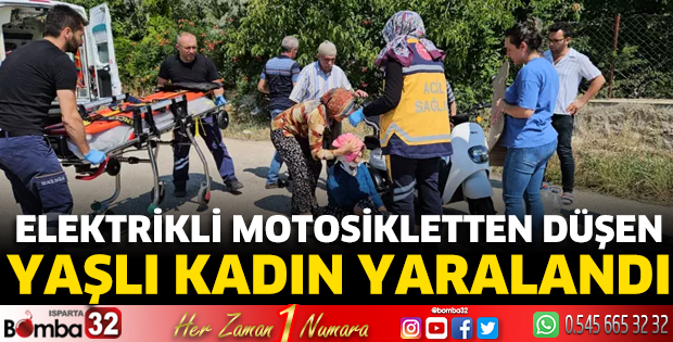 Elektrikli motosikletten düşüp yaralandı
