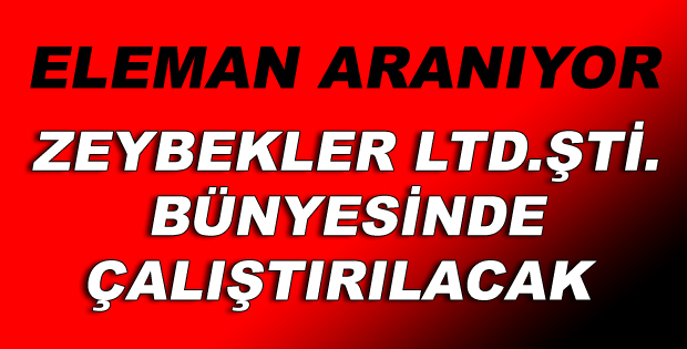 ELEMAN ARANIYOR